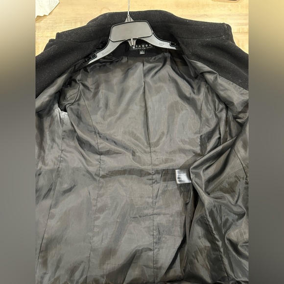 Giacca a gallery company women black wool blend button down pea coat - Picture 12 of 14